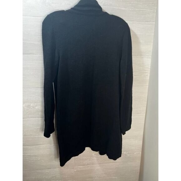 Loft Womens Open Front Black Cardigan Lightweight Knit With Pockets Size S - Picture 3 of 5
